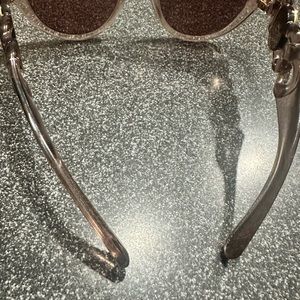 Worn once Versace Pink 53mm Sunglasses. Minor scratches on lenses